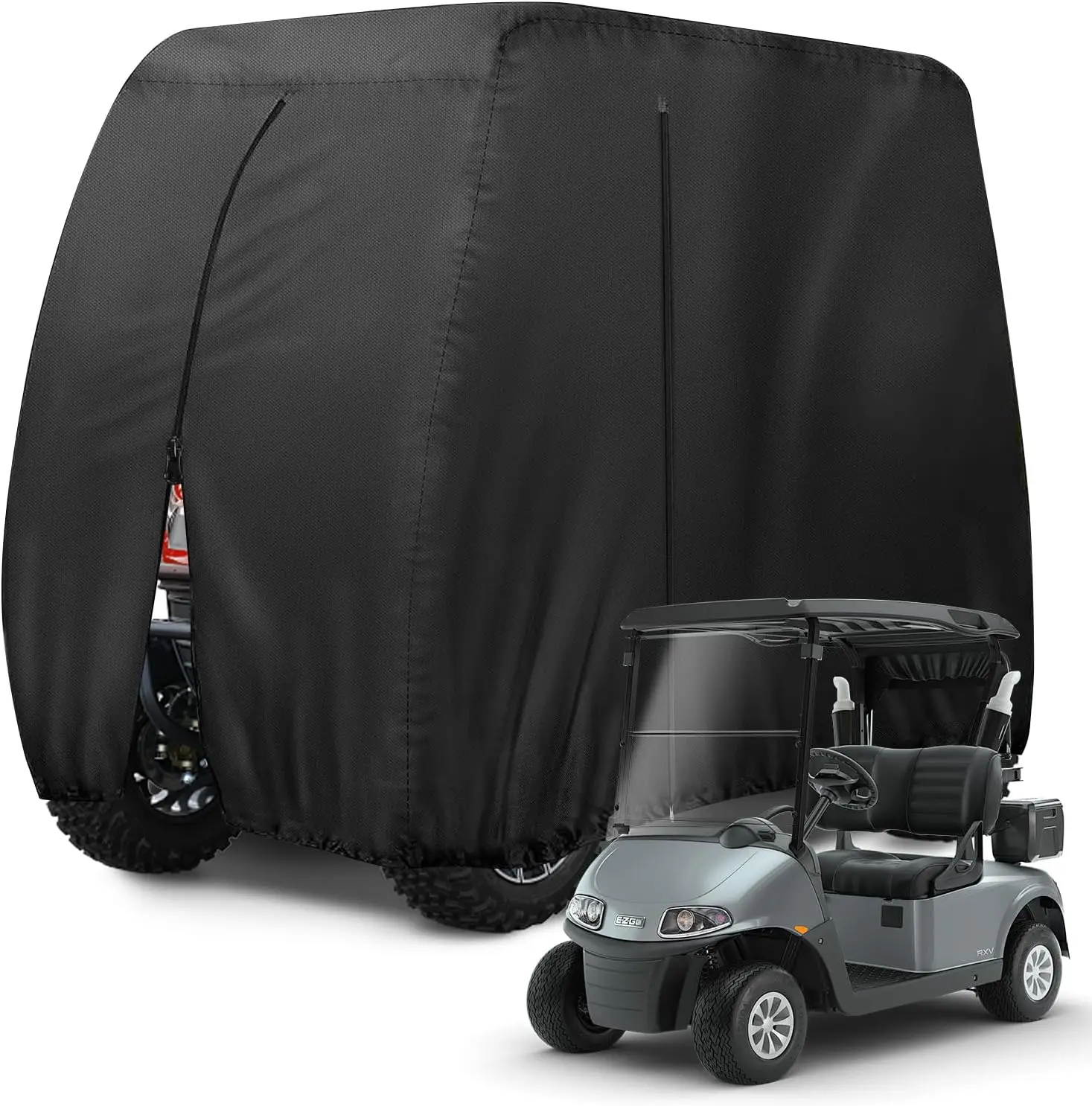 2 Passenger Golf Cart Cover Fits for Yamaha EZGO Club Car 420D Waterproof Durable Polyester Golf Cart Cover
2 Passenger Golf Cart Cover Fits for Yamaha EZGO Club Car 420D Waterproof Durable Polyester Golf Cart Cover