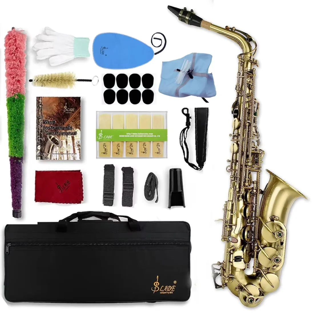 SLADE Cyan Antique Saxophone Eb Alto Saxophone Brass Body Saxophone Set with Case Reed Sax Accessory Professional Woodwind Sax
SLADE Cyan Antique Saxophone Eb Alto Saxophone Brass Body Saxophone Set with Case Reed Sax Accessory Professional Woodwind Sax