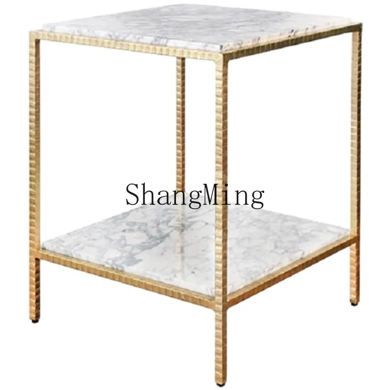 CL double-layer marble coffee table embossed beating wrought iron corner square bedside hardware side table
CL double-layer marble coffee table embossed beating wrought iron corner square bedside hardware side table