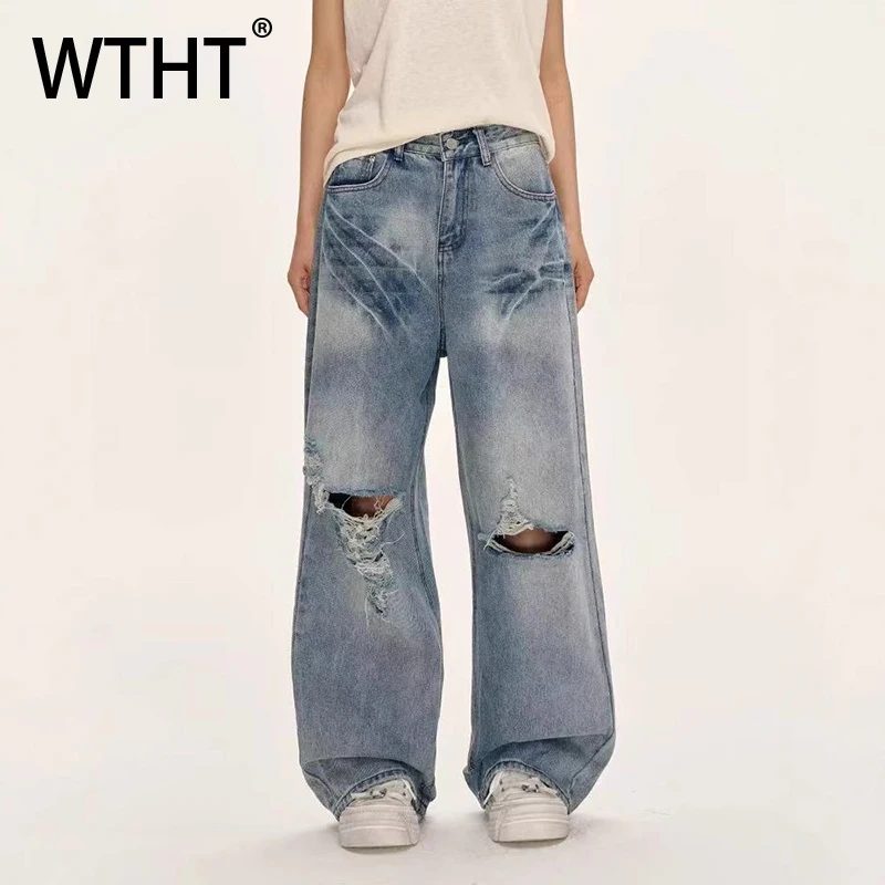 WTHT Fashion Men's Hole Burr Edge Do Old Denim Pants Vintage New 2026 Summer High Street Straight Loose Jeans Male 2A2973
WTHT Fashion Men's Hole Burr Edge Do Old Denim Pants Vintage New 2026 Summer High Street Straight Loose Jeans Male 2A2973