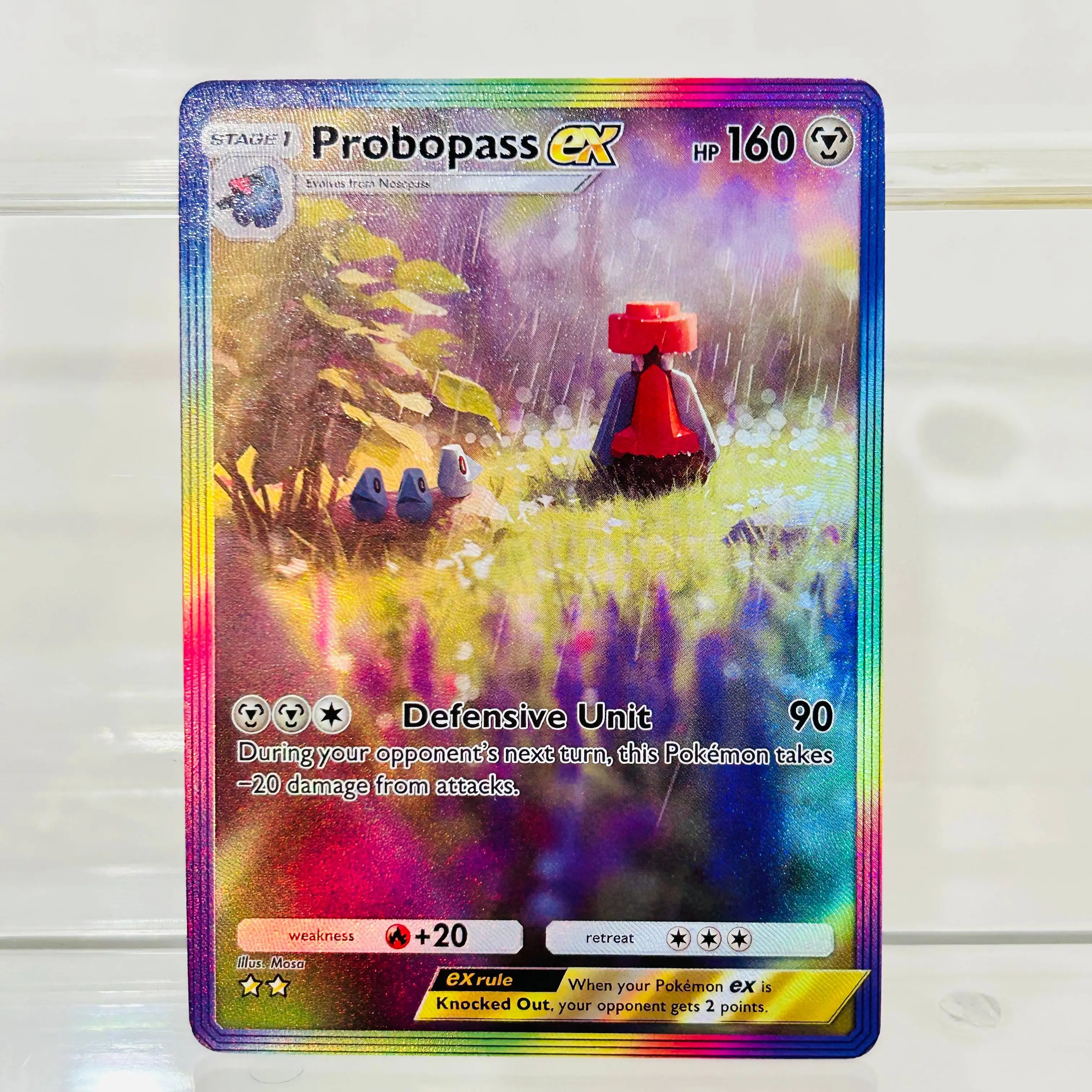 Pokemon English Version Probopass ex DIY Holographic Foil Texture Card, Perfect Condition Premium Anime Collection Card
Pokemon English Version Probopass ex DIY Holographic Foil Texture Card, Perfect Condition Premium Anime Collection Card