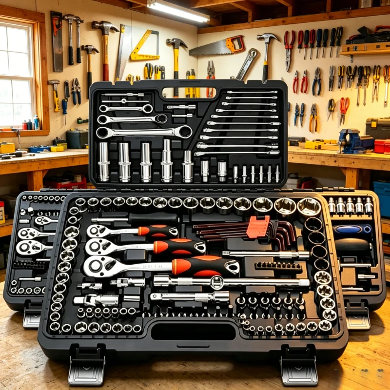 46Pcs 1/4 Inch Socket Tool Kit, Black Ratchet Wrench Set, Portable Durable Tools for Car and Home Repair
46Pcs 1/4 Inch Socket Tool Kit, Black Ratchet Wrench Set, Portable Durable Tools for Car and Home Repair