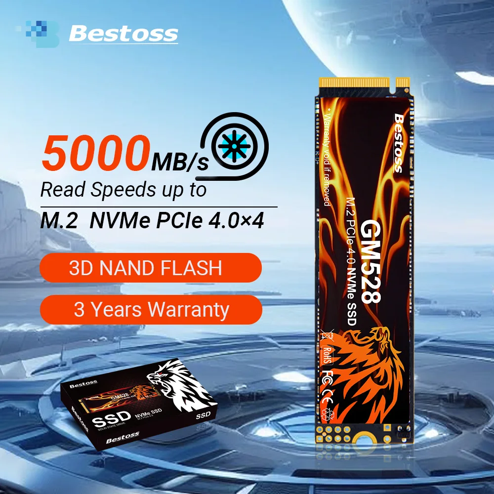 Bestoss M.2 SSD PCIe NVMe Gen4*4 512 ГБ 1 ТБ 2 ТБ Жесткий диск Внутренние накопители для портативных ПК, до 5000 МБ/с
Bestoss M.2 SSD PCIe NVMe Gen4*4 512 ГБ 1 ТБ 2 ТБ Жесткий диск Внутренние накопители для портативных ПК, до 5000 МБ/с