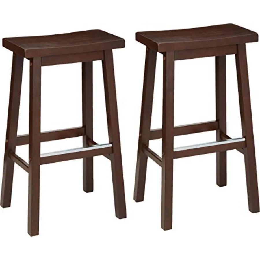 Solid Wood Saddle-Seat Counter Height Bar Stools for Kitchen Island and Home Bar with Footrest 29-Inch Height Set of 2
Solid Wood Saddle-Seat Counter Height Bar Stools for Kitchen Island and Home Bar with Footrest 29-Inch Height Set of 2