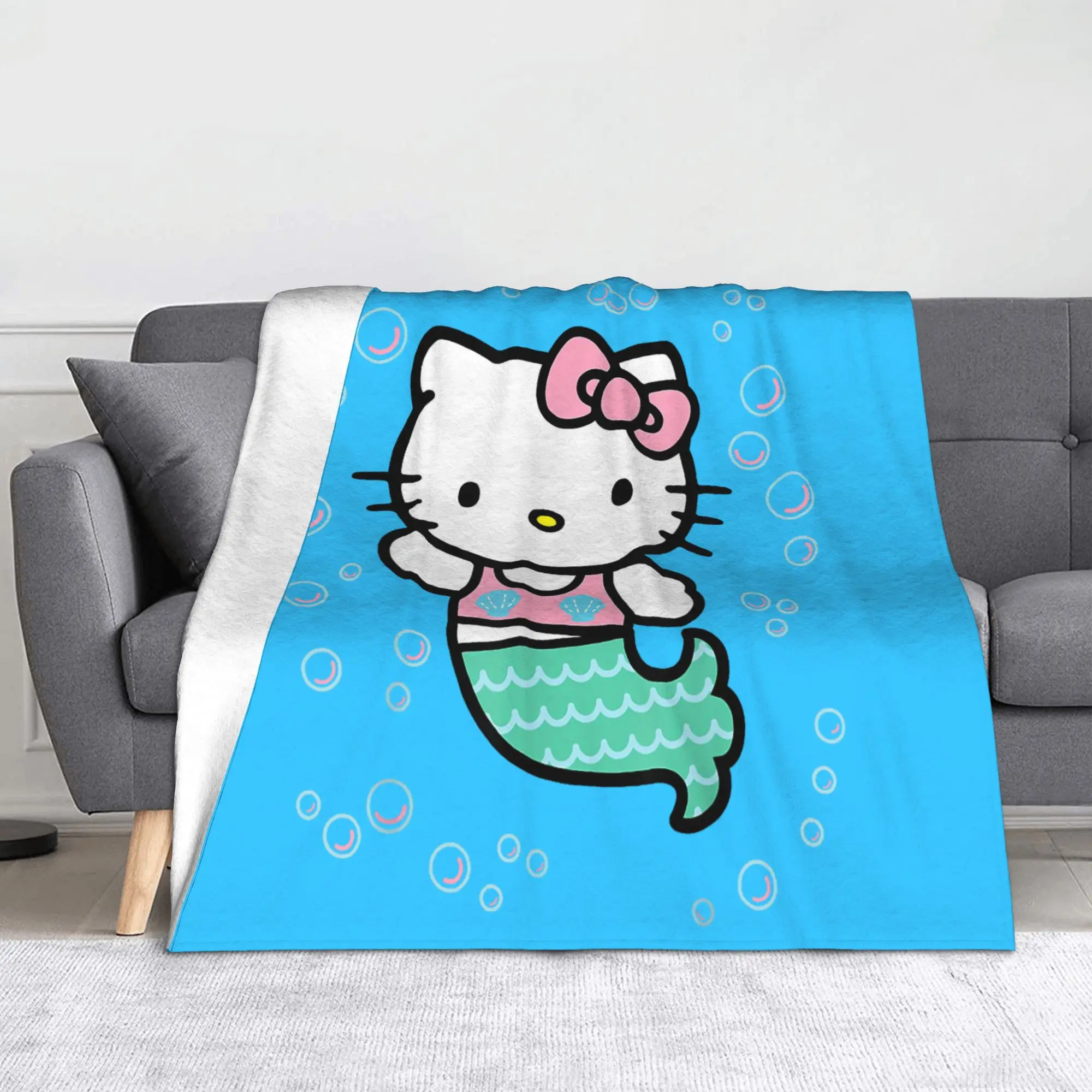 Одеяло Hello Kitty Mermaid, флисовое теплое одеяло для кровати, покрывало
Одеяло Hello Kitty Mermaid, флисовое теплое одеяло для кровати, покрывало