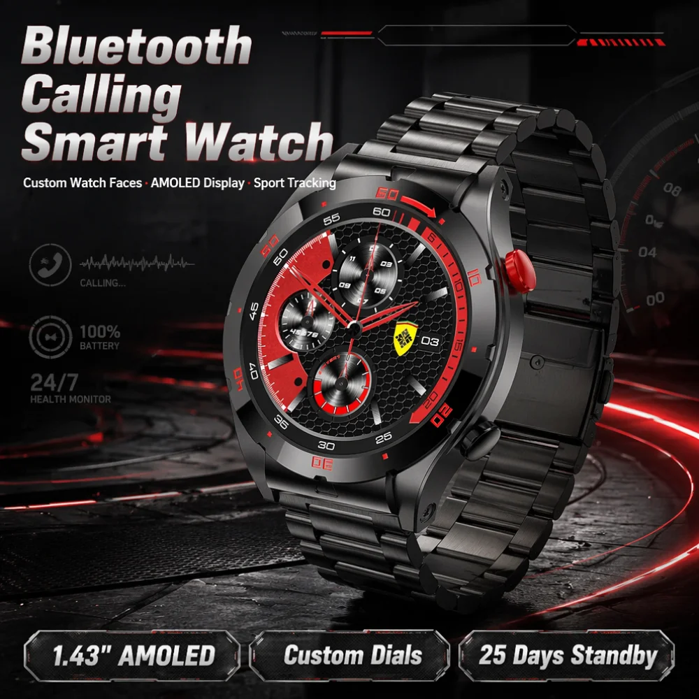 GEJIAN New 1.43 "HD AMOLED Sports Smart Watch For Men With Heart Rate Sleep BT Call IP67 Sports Fitness Pedometer Smartwatch
GEJIAN New 1.43 "HD AMOLED Sports Smart Watch For Men With Heart Rate Sleep BT Call IP67 Sports Fitness Pedometer Smartwatch