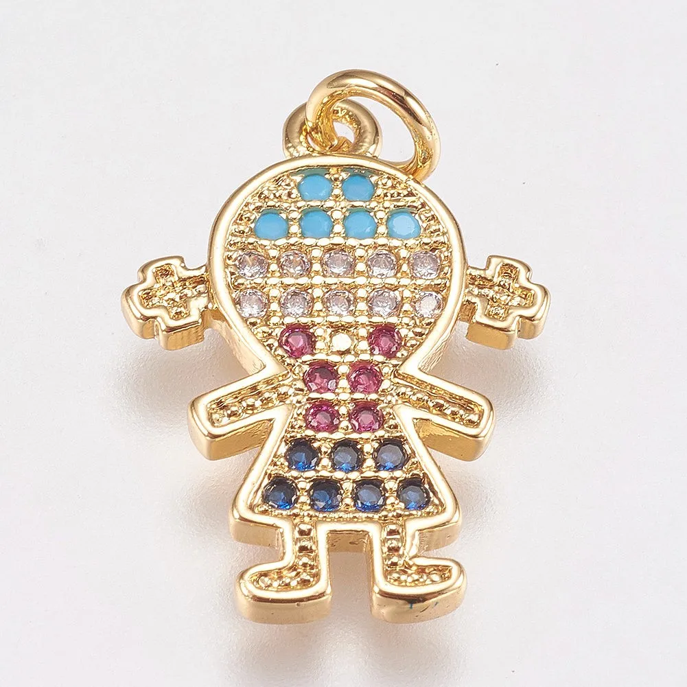 5pcs Girl/Boy Brass Cubic Zirconia Pendants Mixed Color for Making DIY Jewelry Necklace Earring Supplies 
5pcs Girl/Boy Brass Cubic Zirconia Pendants Mixed Color for Making DIY Jewelry Necklace Earring Supplies