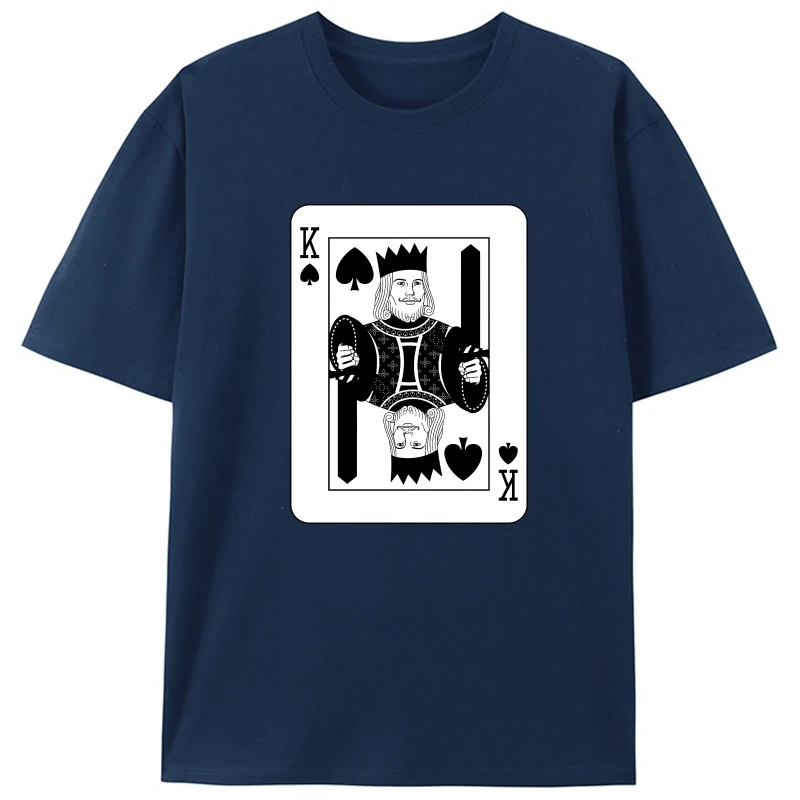 Мужская футболка King Of Spades Модная футболка с повседневным принтом
Мужская футболка King Of Spades Модная футболка с повседневным принтом