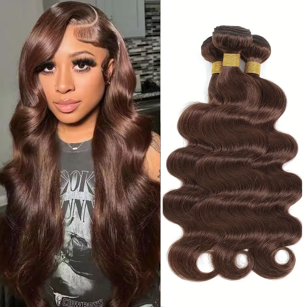4# Chocolate Brown Body Wave Bundles 3Pcs Brazilian Human Hair Weave Bundles 100% Pure Brazilian Hair Extensions Wig For Women
4# Chocolate Brown Body Wave Bundles 3Pcs Brazilian Human Hair Weave Bundles 100% Pure Brazilian Hair Extensions Wig For Women