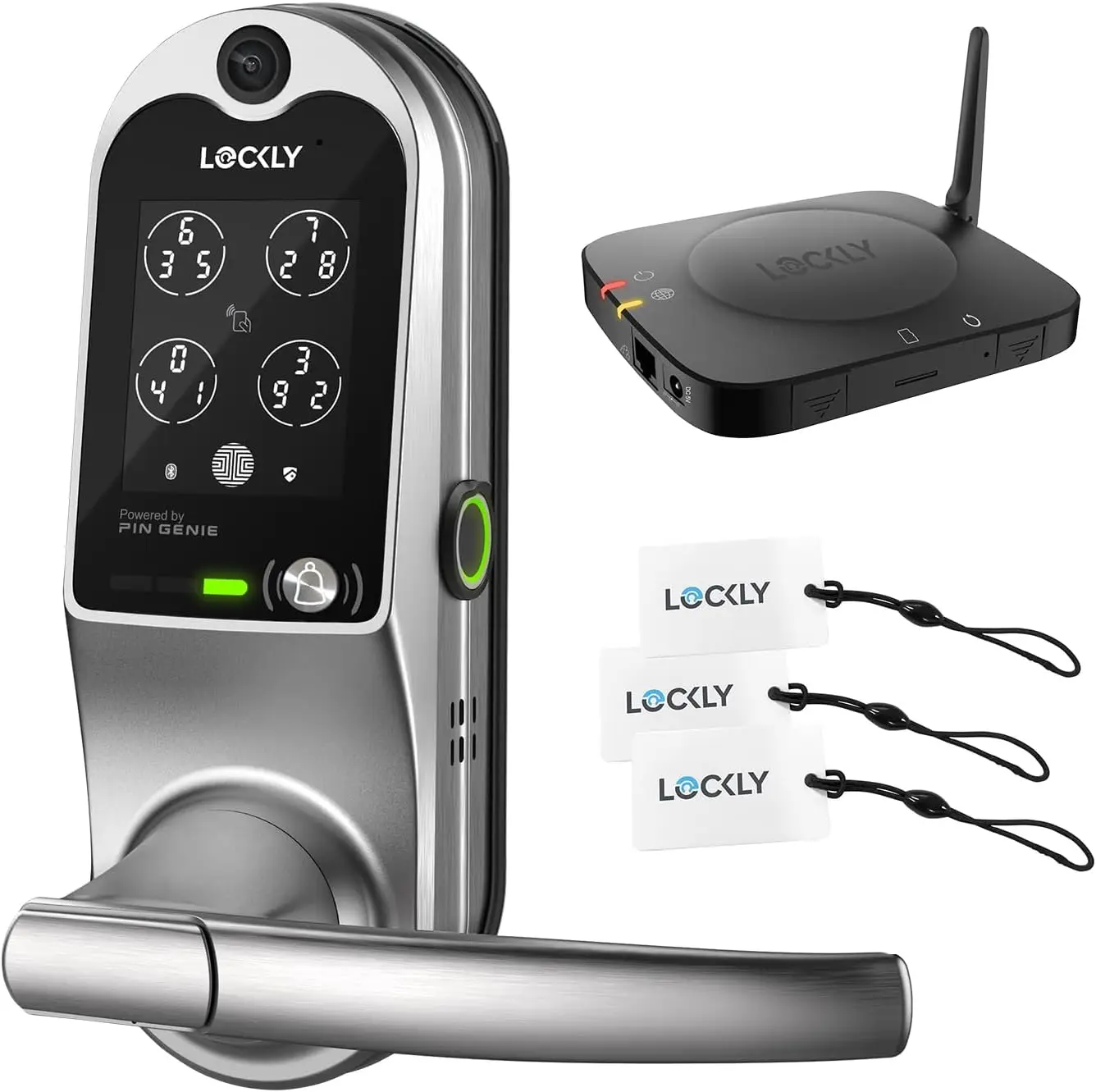 Lockly Smart Lock Vision Latch Full HD Video Camera Doorbell 7-in-1 Fingerprint Keyless Entry Door Lock Keypad Secure
Lockly Smart Lock Vision Latch Full HD Video Camera Doorbell 7-in-1 Fingerprint Keyless Entry Door Lock Keypad Secure