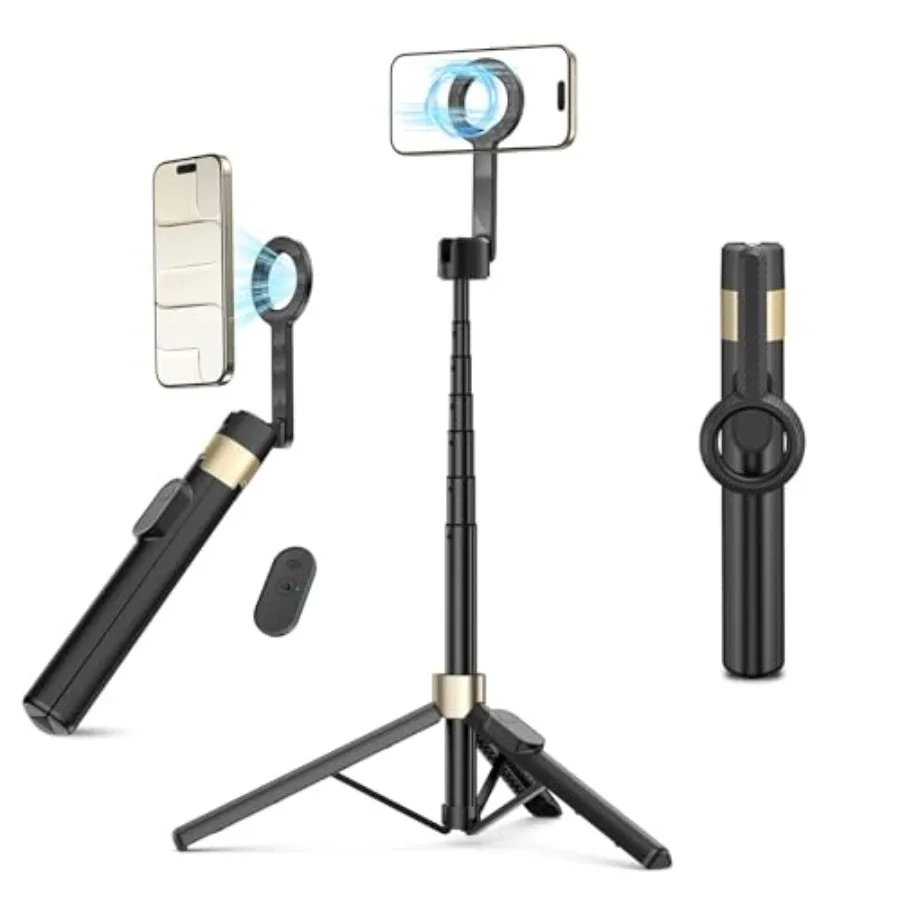 Magnetic Tripod for iPhone, Mi Selfie Stick Tripod for Magsafe, 3° Rotatable Portable Travel Tripod Cell Phone Stand with Metal
Magnetic Tripod for iPhone, Mi Selfie Stick Tripod for Magsafe, 3° Rotatable Portable Travel Tripod Cell Phone Stand with Metal