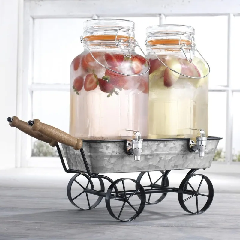 Винтажный стеклянный диспенсер для напитков с металлической подставкой и деревянными ручками, 2 упаковки, 1 галлон, диспенсер для напитков с оцинкованным покрытием
Винтажный стеклянный диспенсер для напитков с металлической подставкой и деревянными ручками, 2 упаковки, 1 галлон, диспенсер для напитков с оцинкованным покрытием