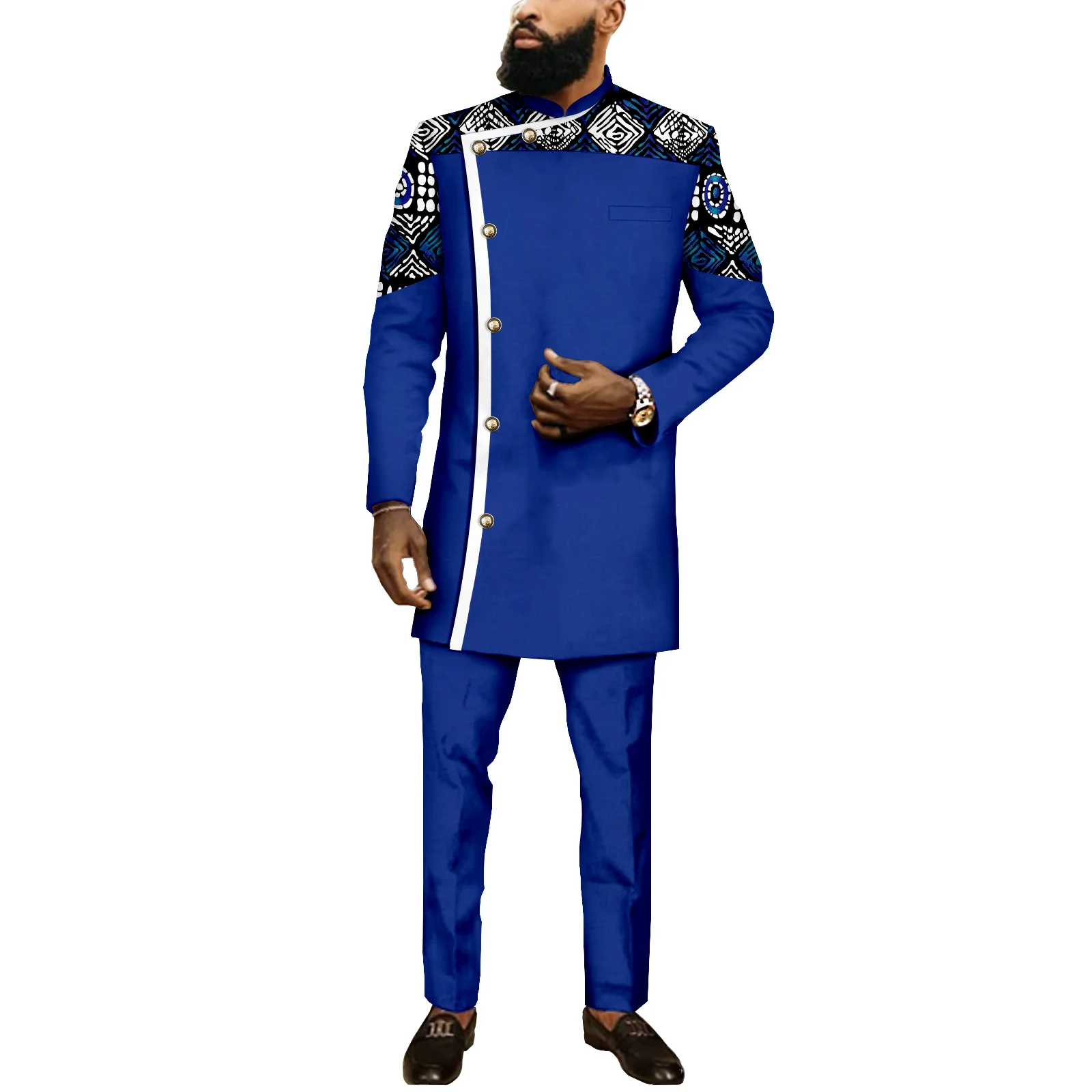 African Clothing for Men Ankara Print Jacket Dashiki Tops Coat Patchwork Blazer Suit Wedding Suit Attire
African Clothing for Men Ankara Print Jacket Dashiki Tops Coat Patchwork Blazer Suit Wedding Suit Attire