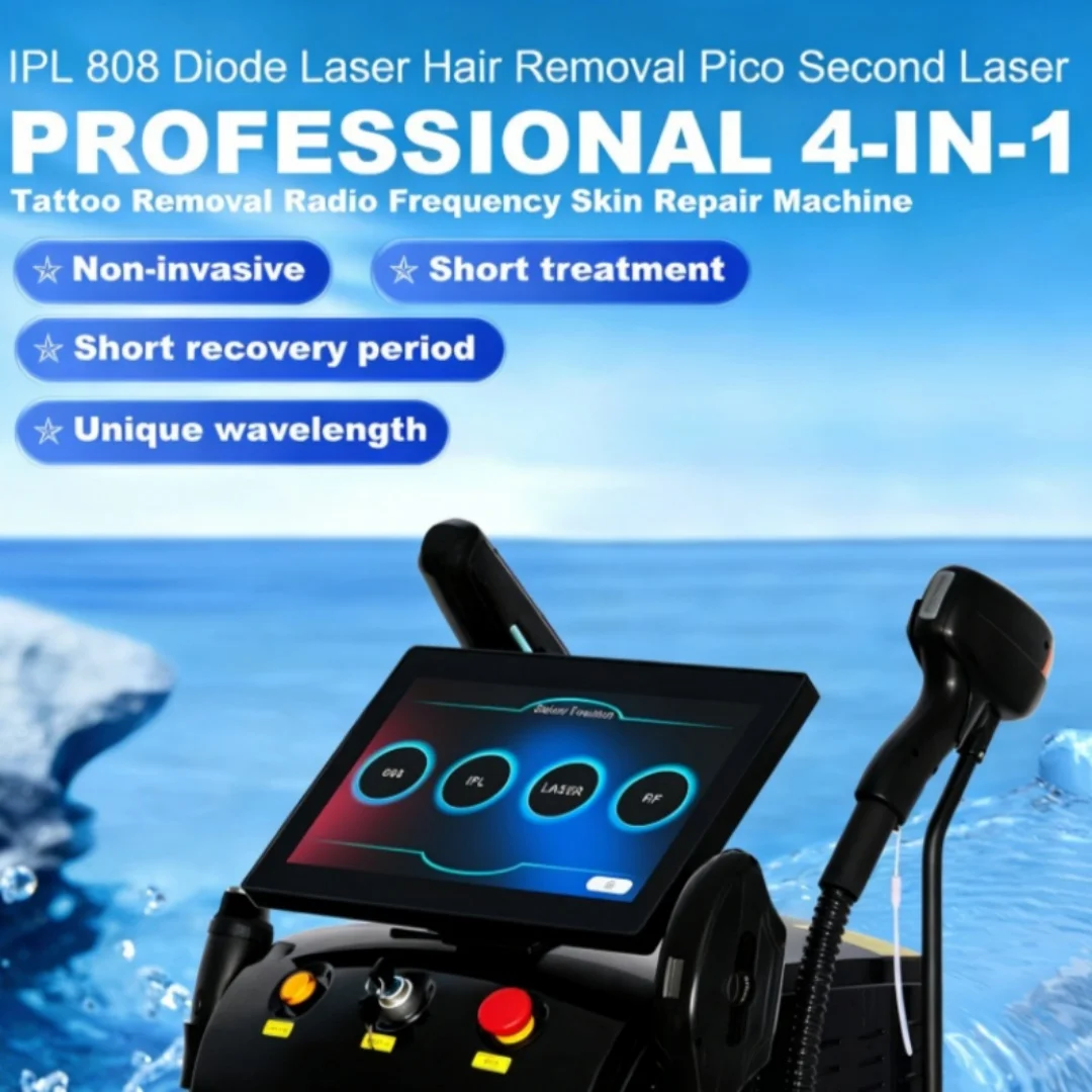 Профессиональный многофункциональный аппарат 4-в-1 для удаления волос (пикосекундный лазер, RF, IPL) 808 755 1064 нм для салонов красоты, модель 2026 года
Профессиональный многофункциональный аппарат 4-в-1 для удаления волос (пикосекундный лазер, RF, IPL) 808 755 1064 нм для салонов красоты, модель 2026 года