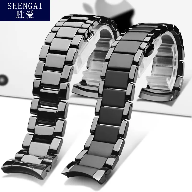 Curved Interface Ceramics Anti-Allergy Watchbands for Armani Ar1451/1452 Men Black 2448 Double Press Bucket 22 24mm Watch Strap
Curved Interface Ceramics Anti-Allergy Watchbands for Armani Ar1451/1452 Men Black 2448 Double Press Bucket 22 24mm Watch Strap