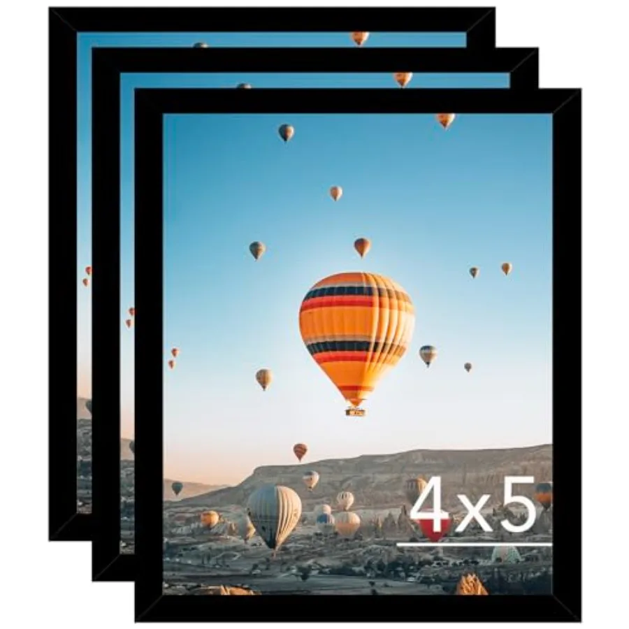 4x5 Picture Frame Set of 3 for Wall Hanging or Tabletop, Wall Mounting Horizontally or Vertically, 4 x 5 Wall Gallery Poster Ph
4x5 Picture Frame Set of 3 for Wall Hanging or Tabletop, Wall Mounting Horizontally or Vertically, 4 x 5 Wall Gallery Poster Ph