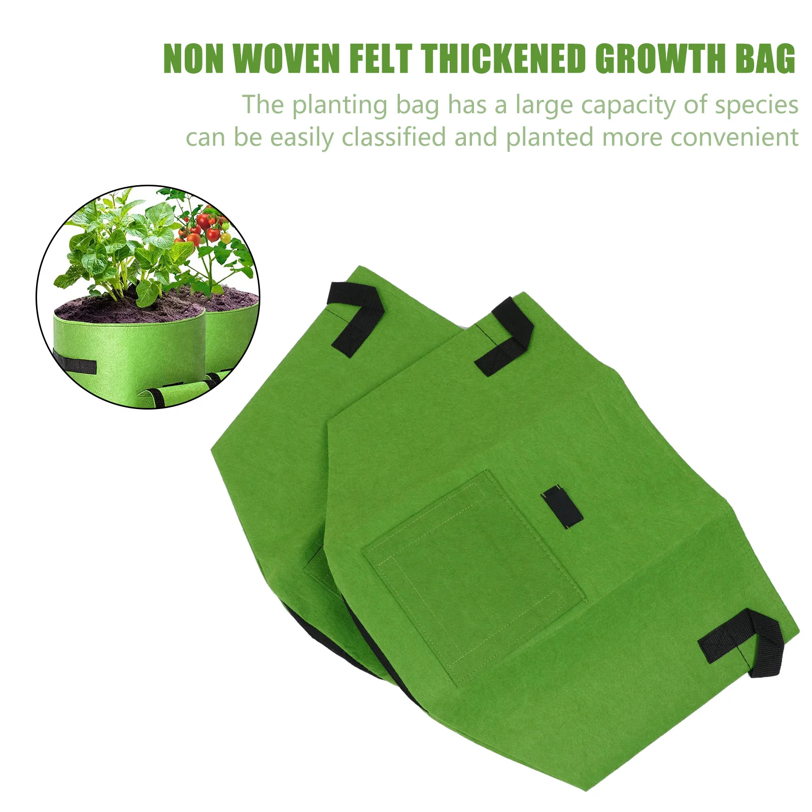 2pcs 10 Gallons Planting Bag Vegetable Growing Bag For Potatoes Reusable Non Woven Fabric Garden Storage Home Outdoor Large
2pcs 10 Gallons Planting Bag Vegetable Growing Bag For Potatoes Reusable Non Woven Fabric Garden Storage Home Outdoor Large