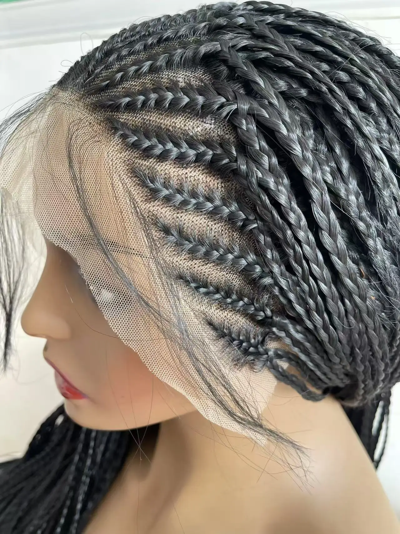 13x4 Кружевной передний плетеный парик Cornrow Box Синтетические парики фронта шнурка для Африки Женщины Мужчины Косички Парик с детскими волосами Плетение париков
13x4 Кружевной передний плетеный парик Cornrow Box Синтетические парики фронта шнурка для Африки Женщины Мужчины Косички Парик с детскими волосами Плетение париков