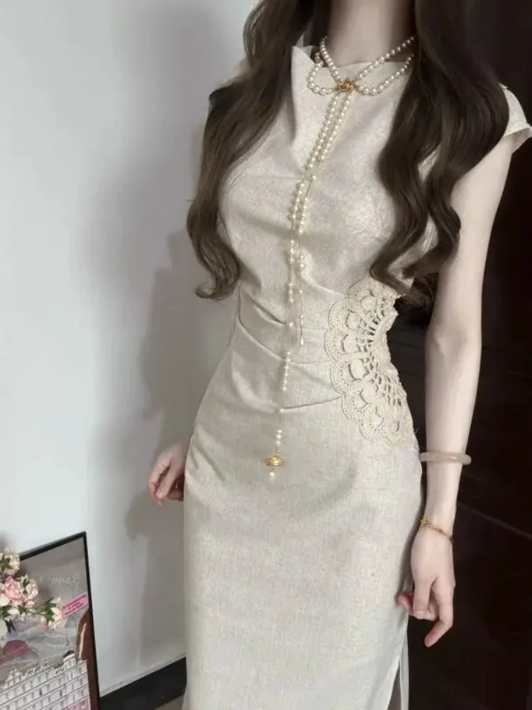 Summer 2026 New French Vintage Women Dress O-neck Embroidery Design Elegant Long Dress Female SlimChic Korean Popular Clothes
Summer 2026 New French Vintage Women Dress O-neck Embroidery Design Elegant Long Dress Female SlimChic Korean Popular Clothes