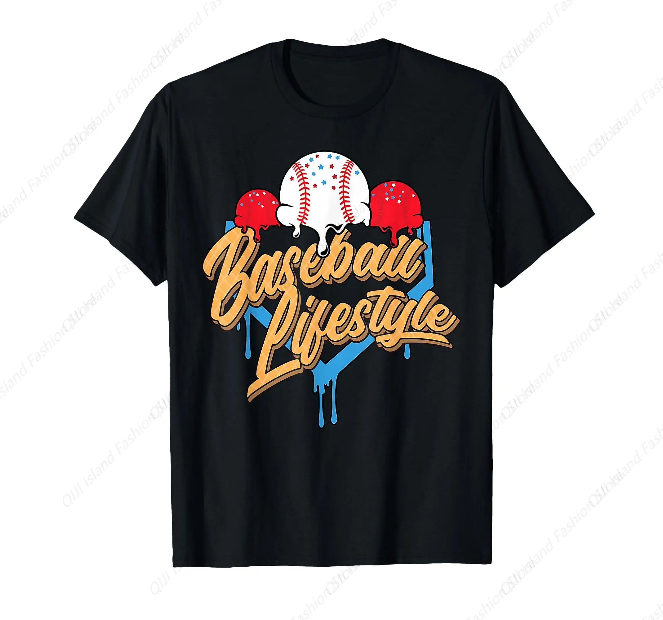Baseball Lifestyle Home Plate Ice Cream Drip T-Shirt
Baseball Lifestyle Home Plate Ice Cream Drip T-Shirt