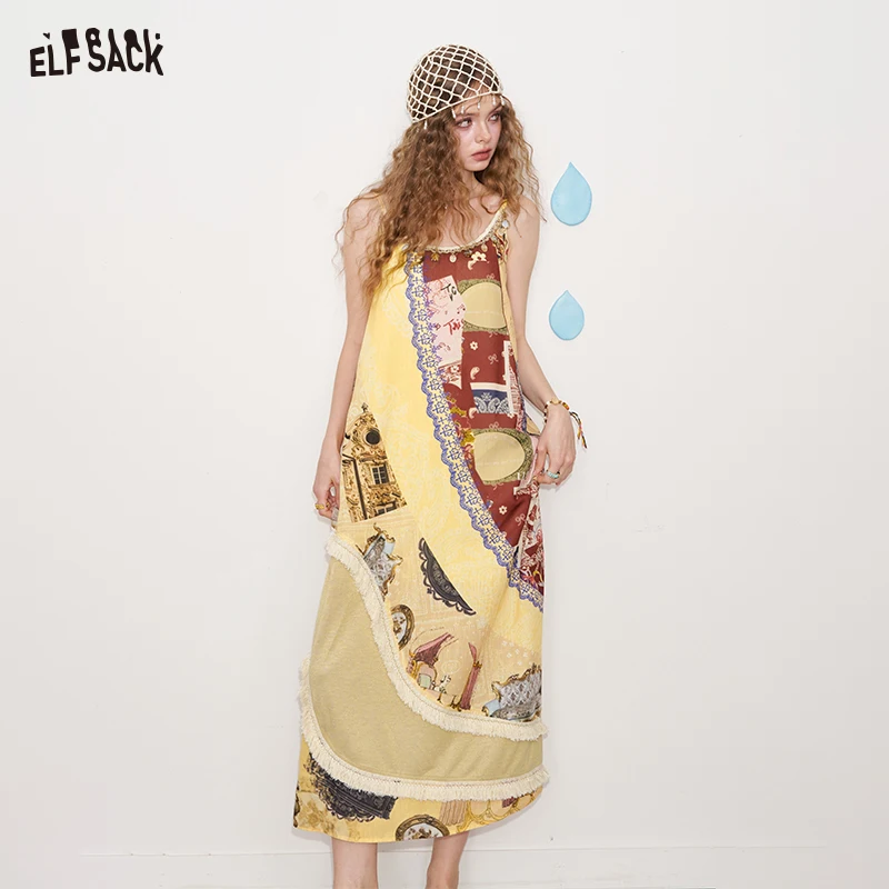ELFSACK 2025 Summer New Arrival Hippie Style Original Full Print Halter Dress Wave Holiday Long Skirt For Woman
ELFSACK 2025 Summer New Arrival Hippie Style Original Full Print Halter Dress Wave Holiday Long Skirt For Woman