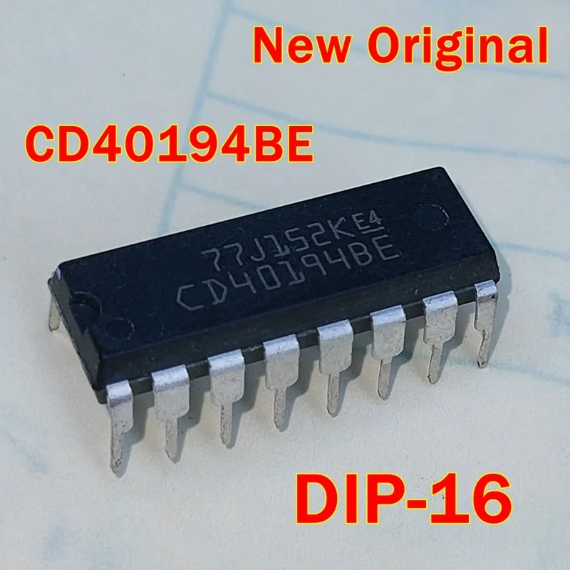 CD40194BE DIP-16 New Original CMOS 4-Bit Bidirectional Universal Shift Register
CD40194BE DIP-16 New Original CMOS 4-Bit Bidirectional Universal Shift Register
