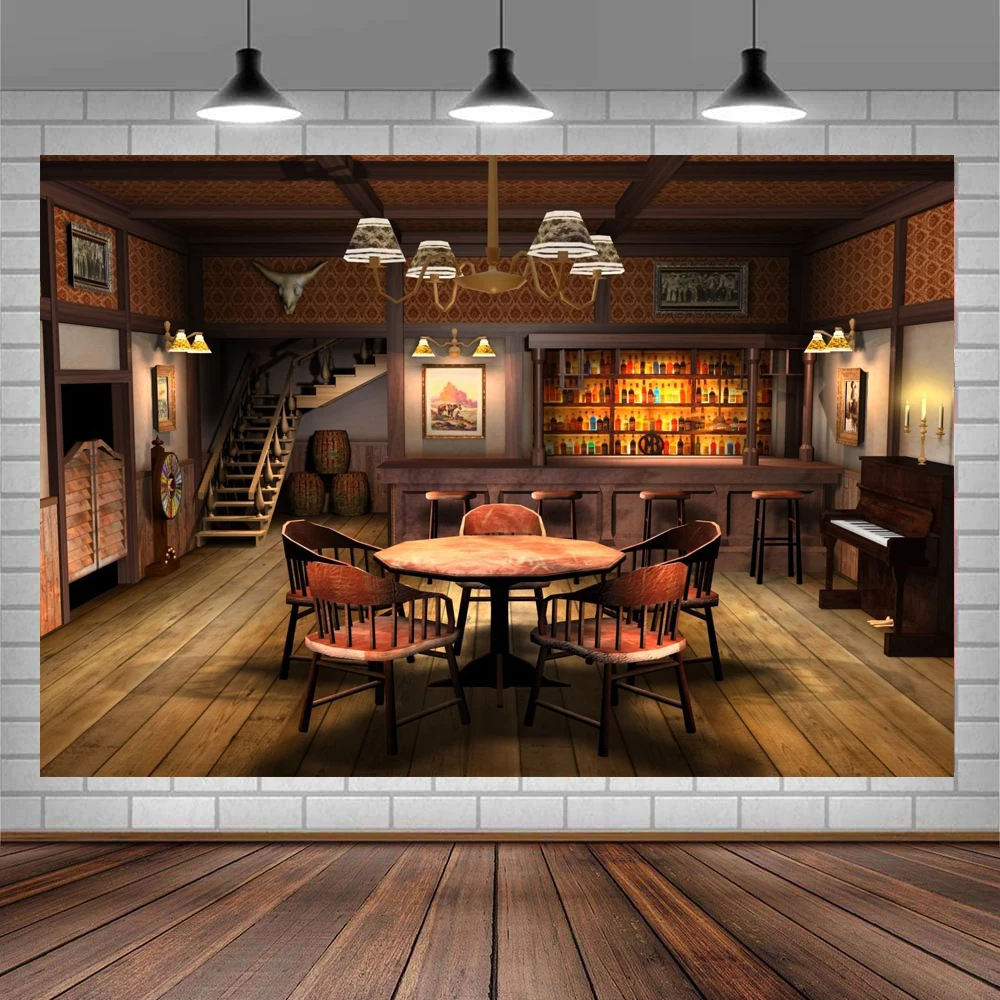Old Saloon Bar Photography Backdrop For West Cowboy Tavern Eatery Wood Building Wooden Table Chairs Door Background Banner
Old Saloon Bar Photography Backdrop For West Cowboy Tavern Eatery Wood Building Wooden Table Chairs Door Background Banner