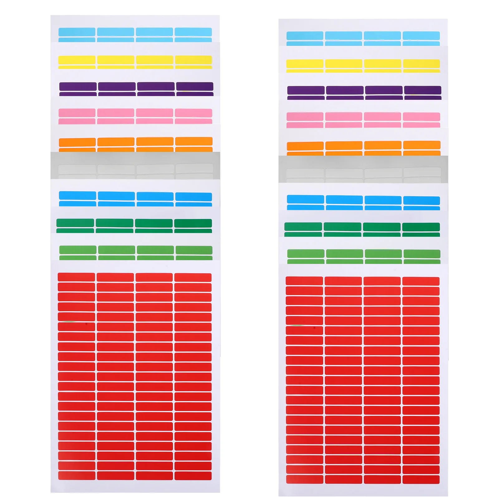 20 Sheets Waterproof Material Blank Label Paper Stickers Rectangular Color Coding Labels Classroom Office File Folder Name Tag
20 Sheets Waterproof Material Blank Label Paper Stickers Rectangular Color Coding Labels Classroom Office File Folder Name Tag