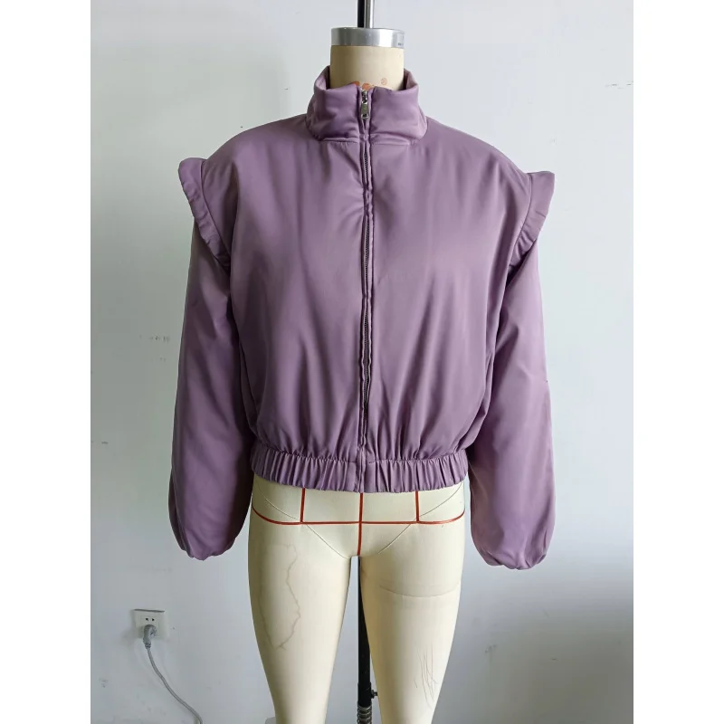 Women Chic Solid Purple Quilted Jacket Fashion Full Sleeve Stand Collar Oversize Short Jackets 2026 New Lady Casual Daily Coats
Women Chic Solid Purple Quilted Jacket Fashion Full Sleeve Stand Collar Oversize Short Jackets 2026 New Lady Casual Daily Coats