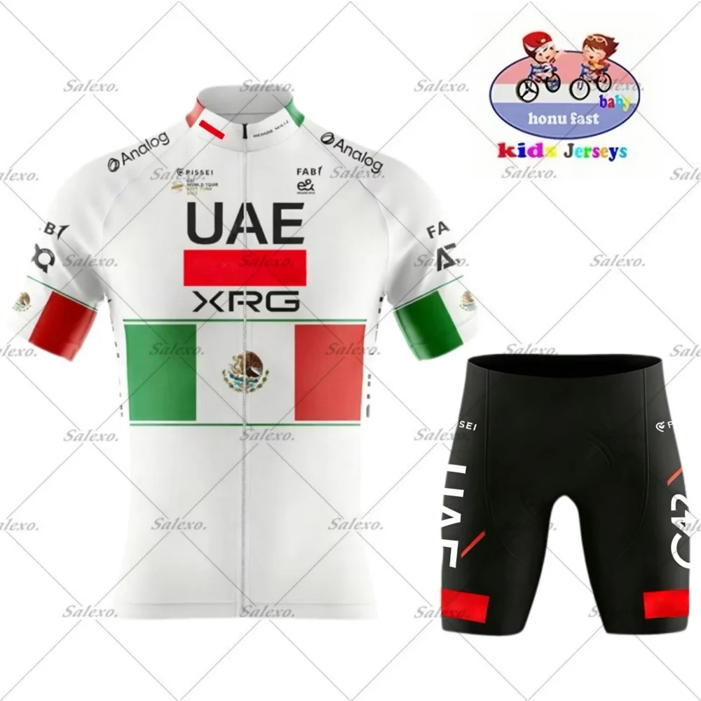 2026 UAE World Champion Mexico Tour Tadej Pogacar Team Kids Cycling Jersey Boys Girls Cycling Set Clothing Bike Shirt Suit Pants
2026 UAE World Champion Mexico Tour Tadej Pogacar Team Kids Cycling Jersey Boys Girls Cycling Set Clothing Bike Shirt Suit Pants