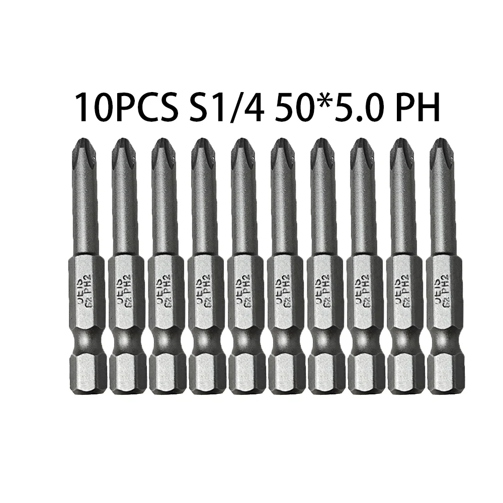 10pcs 50*5.0MM PH S2 Magnetic Bit for S1/4 6.35mm Electronics Screwdriver High Torque S1/4 Electrical screwdriver Repair Tools
10pcs 50*5.0MM PH S2 Magnetic Bit for S1/4 6.35mm Electronics Screwdriver High Torque S1/4 Electrical screwdriver Repair Tools