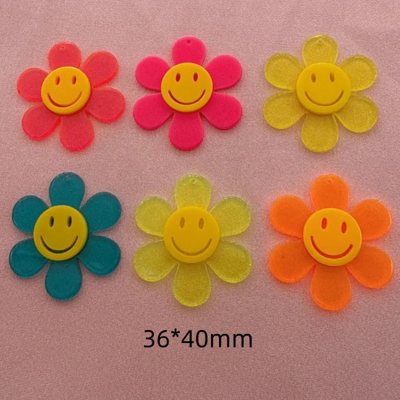 36*40mm Korean style handmade double-layer patch transparent fluorescent smiley flower mobile phone pendant keychain DIY
36*40mm Korean style handmade double-layer patch transparent fluorescent smiley flower mobile phone pendant keychain DIY