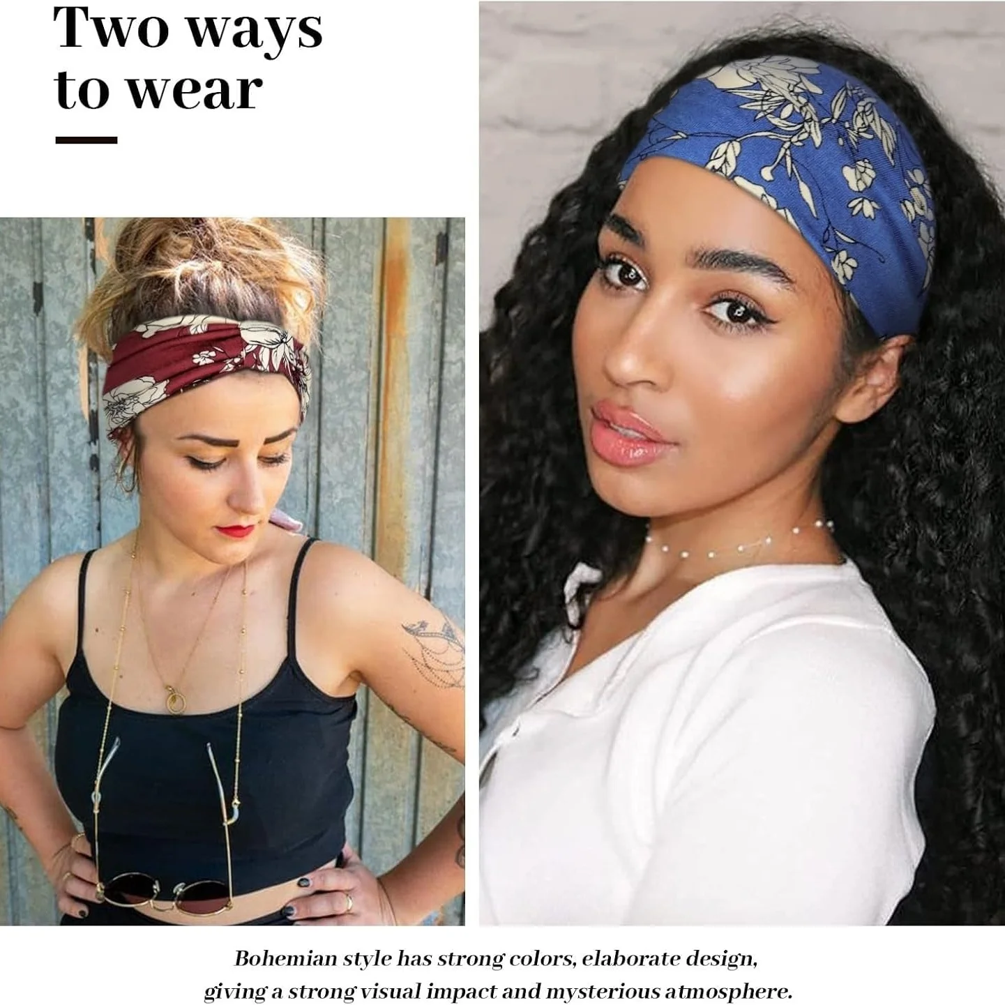 Tobeffect 4-Pack Wide Headbands for Women 7'' Floral Printed Turban Boho Twist Hairband Accessory
Tobeffect 4-Pack Wide Headbands for Women 7'' Floral Printed Turban Boho Twist Hairband Accessory