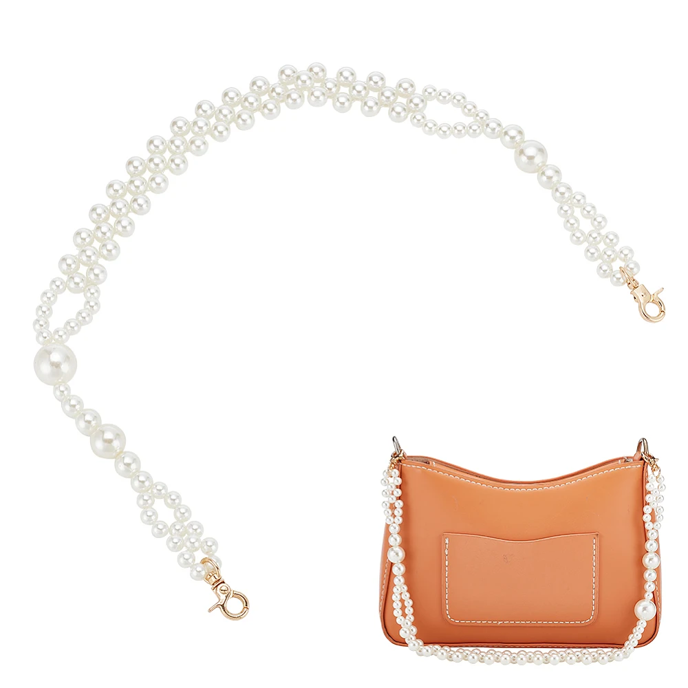ABS Plastic Imitation Pearl Bag Handles with Alloy Swivel Lobster Claw Clasps for Bag Replacement Accessories Light Gold
ABS Plastic Imitation Pearl Bag Handles with Alloy Swivel Lobster Claw Clasps for Bag Replacement Accessories Light Gold