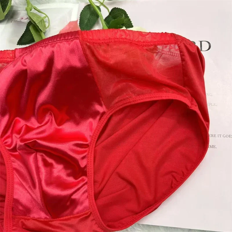 Red Lingerie Men Sexy Satin Lace Briefs Sissy Low Waisted Silky Smooth Panties Nightclub Clothing Show Man Bulge Panty BF Gift
Red Lingerie Men Sexy Satin Lace Briefs Sissy Low Waisted Silky Smooth Panties Nightclub Clothing Show Man Bulge Panty BF Gift