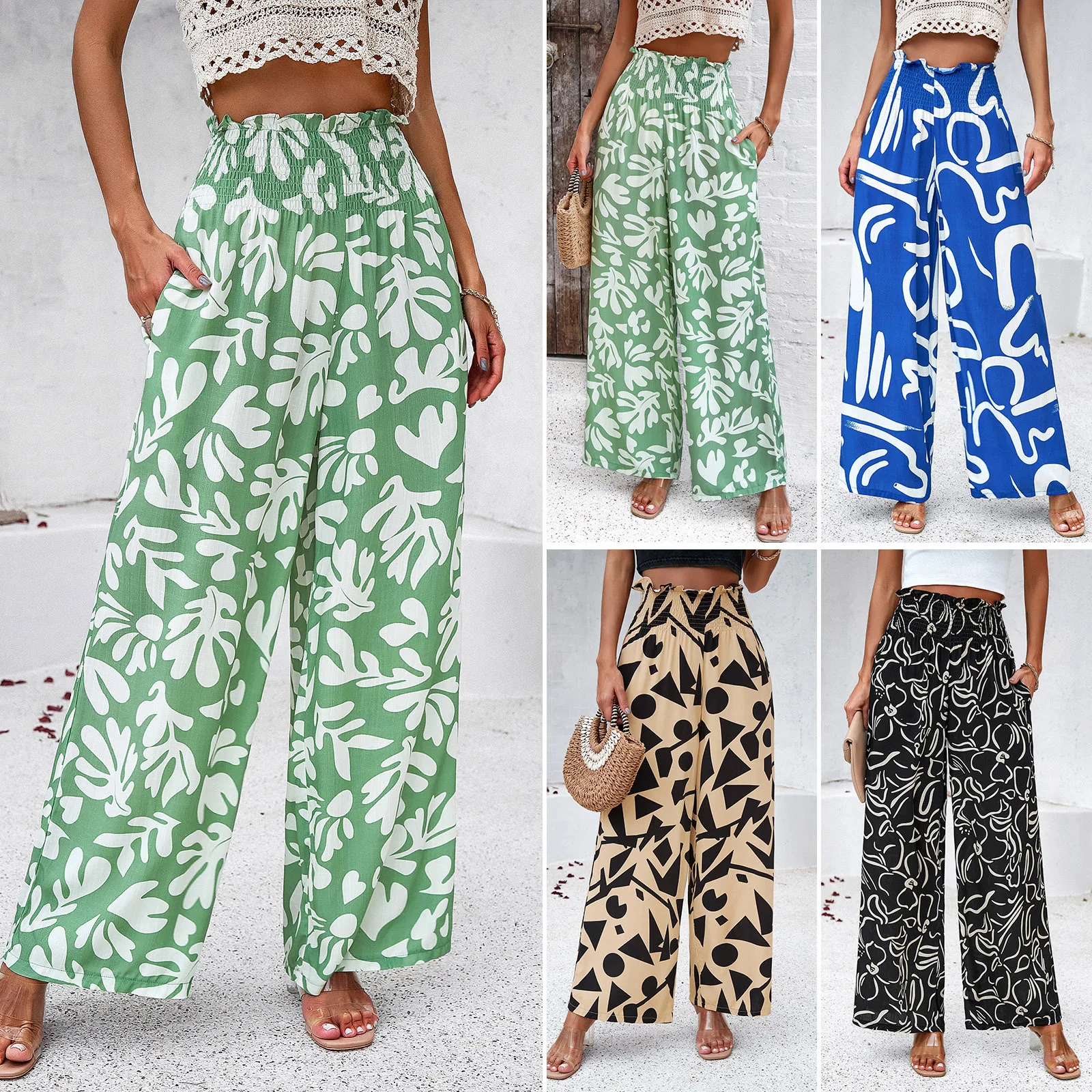 Elegant Printed Loose Long Pants for Women Spring Summer Fashion Commute Style High Quality Casual Pants
Elegant Printed Loose Long Pants for Women Spring Summer Fashion Commute Style High Quality Casual Pants
