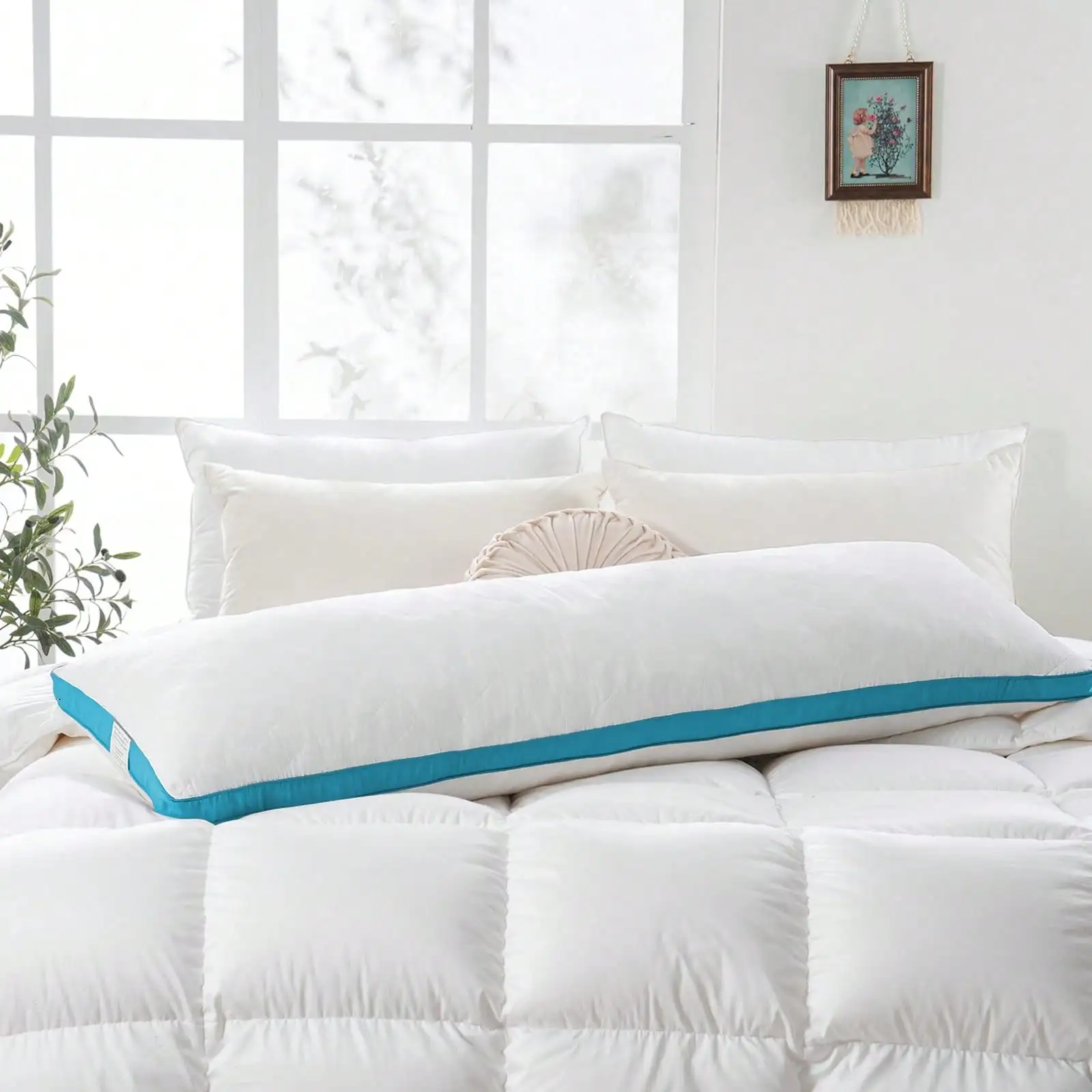 20 x 54 in Memory Foam Body Pillow, Large Full Body Pillow for Adults, Soft Long Bed Pillow for Side Sleepers, White
20 x 54 in Memory Foam Body Pillow, Large Full Body Pillow for Adults, Soft Long Bed Pillow for Side Sleepers, White