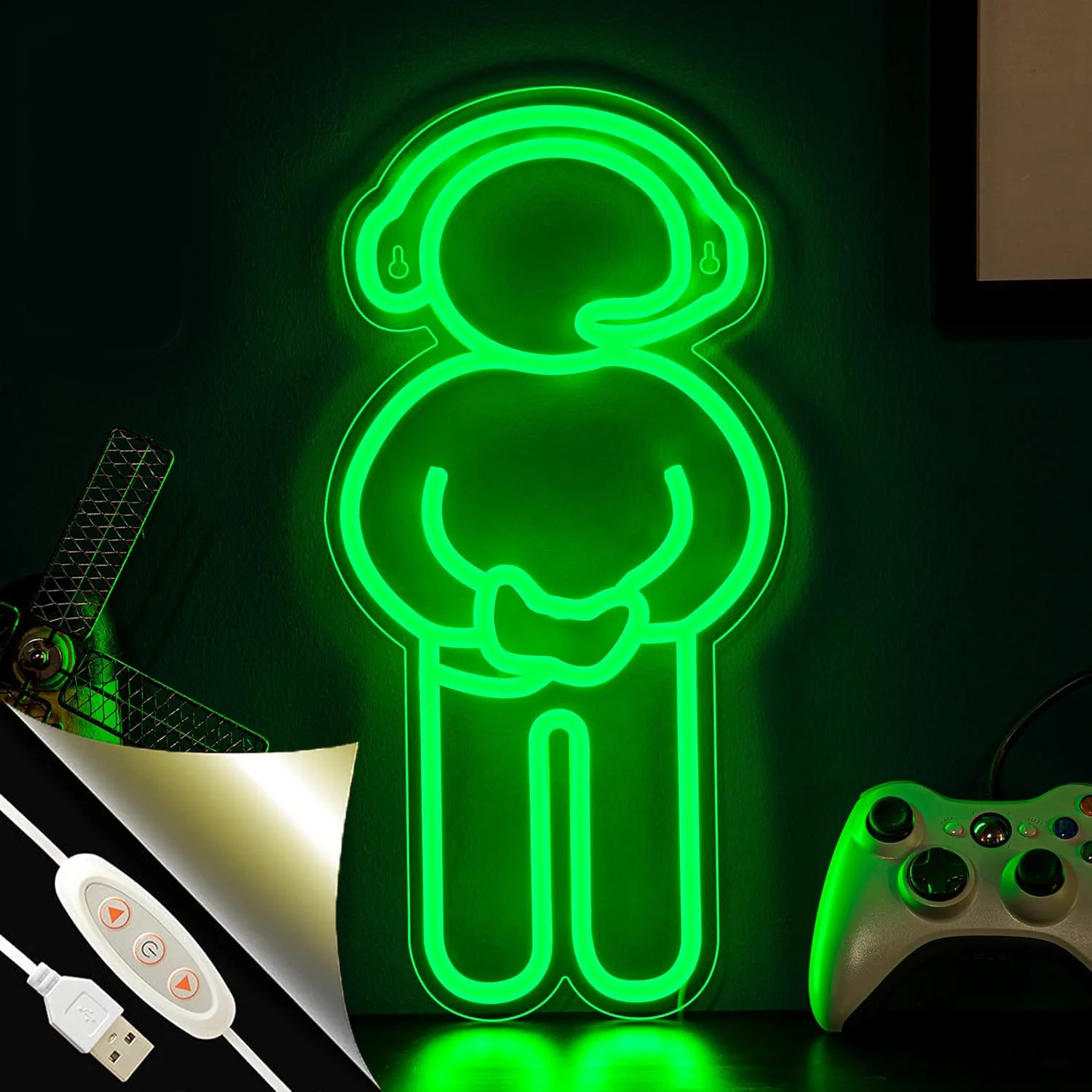 Gamer neon, USB powered, adjustable brightness, suitable for game rooms and e-sports halls
Gamer neon, USB powered, adjustable brightness, suitable for game rooms and e-sports halls