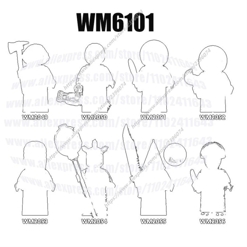 Тема ужасов на Хэллоуин, фигурки строительных блоков серии WM6101 WM2049 WM2050 WM2051 WM2052 WM2053 WM2054 WM2055 WM2056 DIY игрушки
Тема ужасов на Хэллоуин, фигурки строительных блоков серии WM6101 WM2049 WM2050 WM2051 WM2052 WM2053 WM2054 WM2055 WM2056 DIY игрушки