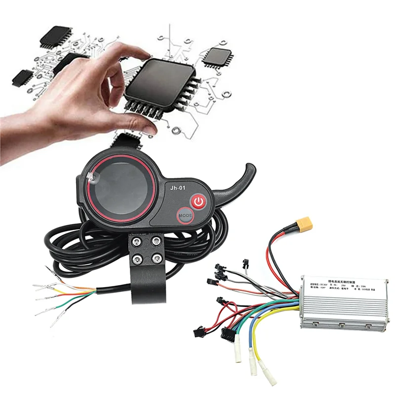 ABHS-JH-01 Meter Dashboard LCD Display+36V 19A Brushless Controller Without Hall For Electric Scooter E Bike Accessories
ABHS-JH-01 Meter Dashboard LCD Display+36V 19A Brushless Controller Without Hall For Electric Scooter E Bike Accessories
