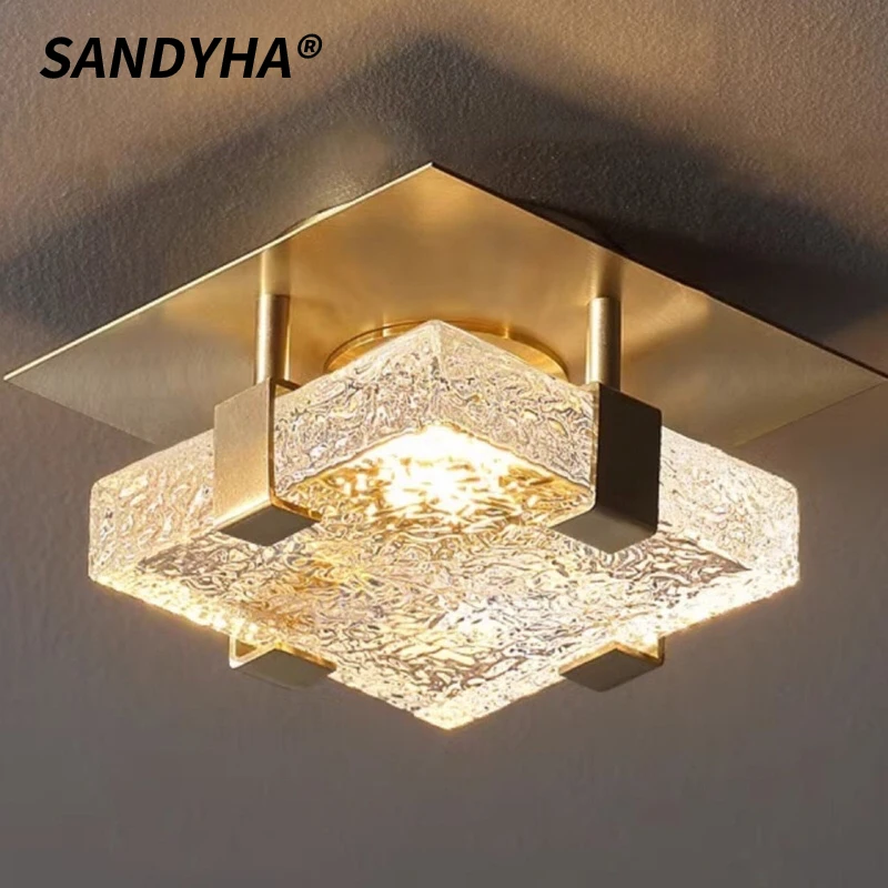 SANDYHA Modern Minimalist Ceiling Light Crystal Lampshade Design LED Lamp for Living Room Decoration Corridor Lighting Fixtures
SANDYHA Modern Minimalist Ceiling Light Crystal Lampshade Design LED Lamp for Living Room Decoration Corridor Lighting Fixtures