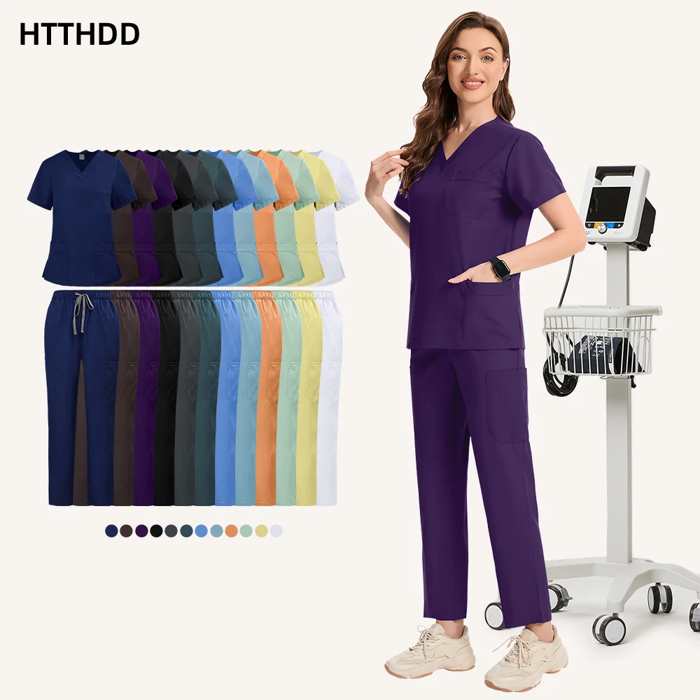 Breathable Nursing Clinical Uniform Woman New Short Sleeved Top Pants Sets New Fashion Multi-color Workwear Nurses Scrubs Unisex
Breathable Nursing Clinical Uniform Woman New Short Sleeved Top Pants Sets New Fashion Multi-color Workwear Nurses Scrubs Unisex