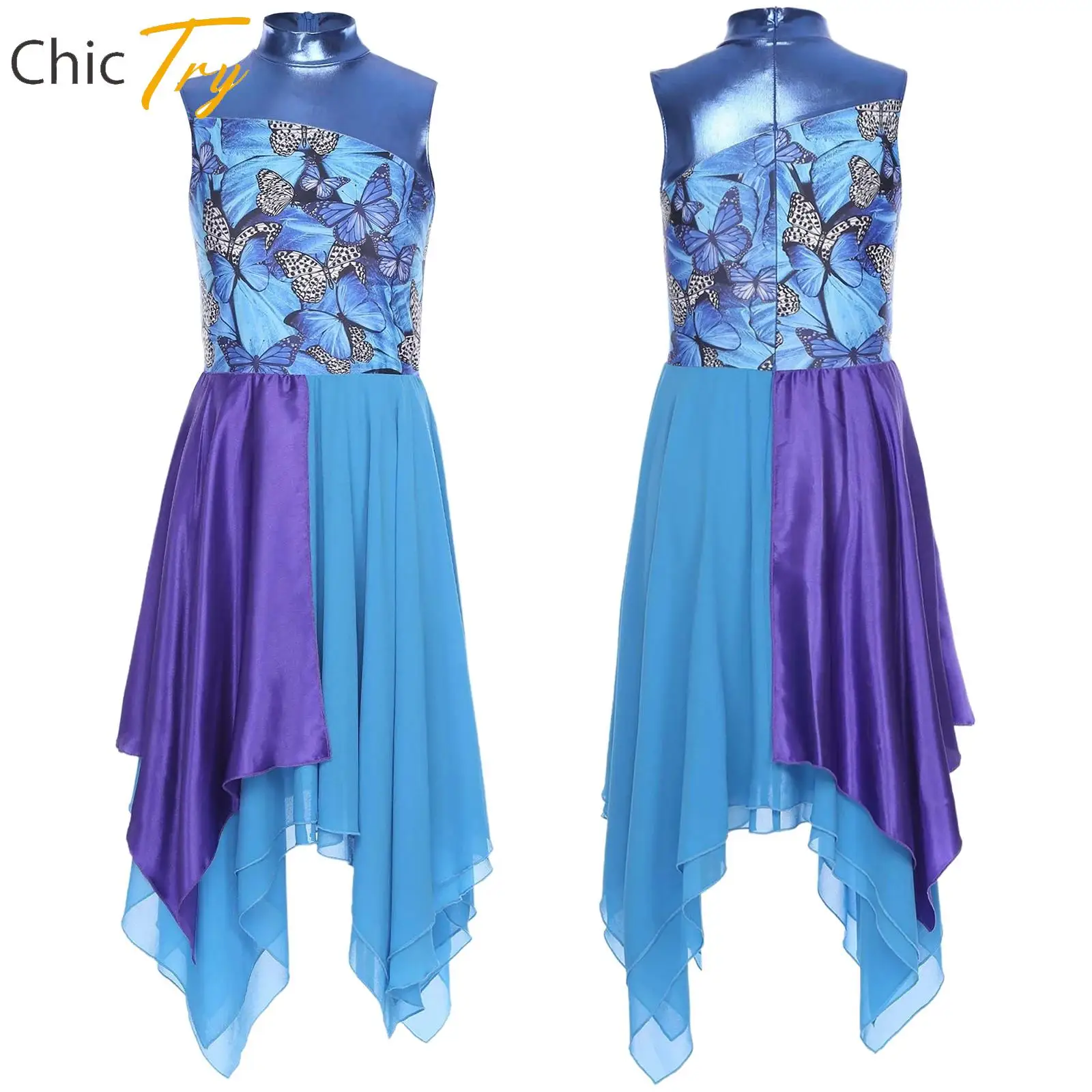Sleeveless Worship Dress Lyrical Liturgical Praise Dance Performance Costume Color Block Irregular Chiffon Hem Dress for Womens
Sleeveless Worship Dress Lyrical Liturgical Praise Dance Performance Costume Color Block Irregular Chiffon Hem Dress for Womens
