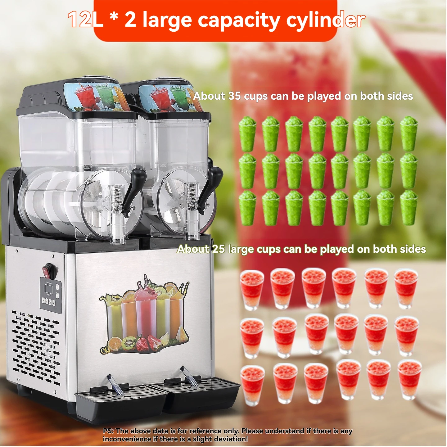 Snow mud machine 110V/220V commercial self-service restaurant double cylinder snow melting machine ice sand cold drink machine
Snow mud machine 110V/220V commercial self-service restaurant double cylinder snow melting machine ice sand cold drink machine