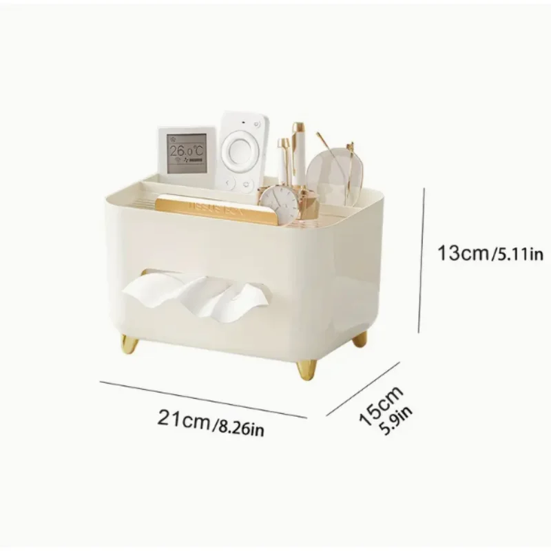 Compact Desk Organizer with Tissue Box Holder, Remote & Pen Storage, Multi-Compartment Design, Durable Plastic for Office, Home,
Compact Desk Organizer with Tissue Box Holder, Remote & Pen Storage, Multi-Compartment Design, Durable Plastic for Office, Home,