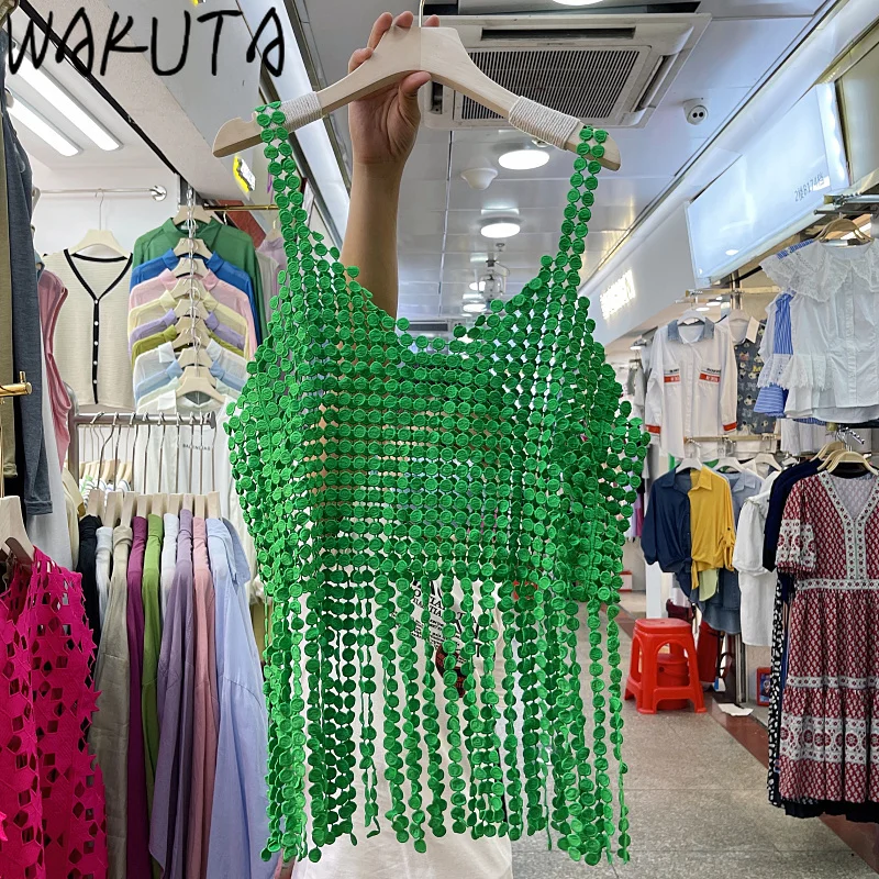 Женская ажурная кофта с кисточками WAKUTA, летняя элегантная повседневная однотонная Верхняя одежда без рукавов с V-образным вырезом, женские топы, уличная одежда, 2024
Женская ажурная кофта с кисточками WAKUTA, летняя элегантная повседневная однотонная Верхняя одежда без рукавов с V-образным вырезом, женские топы, уличная одежда, 2024