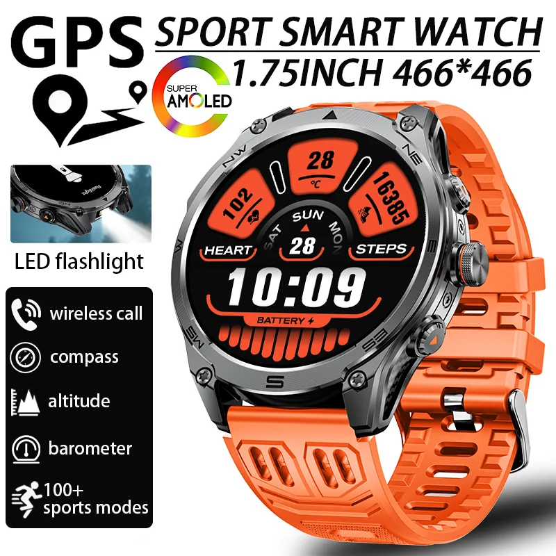 2026 New Outdoor GPS track Men's Smart Watch, 1000mAh Battery,Compass, 24/7 Health Monitoring, LED Flashlight, Fitness Tracker
2026 New Outdoor GPS track Men's Smart Watch, 1000mAh Battery,Compass, 24/7 Health Monitoring, LED Flashlight, Fitness Tracker