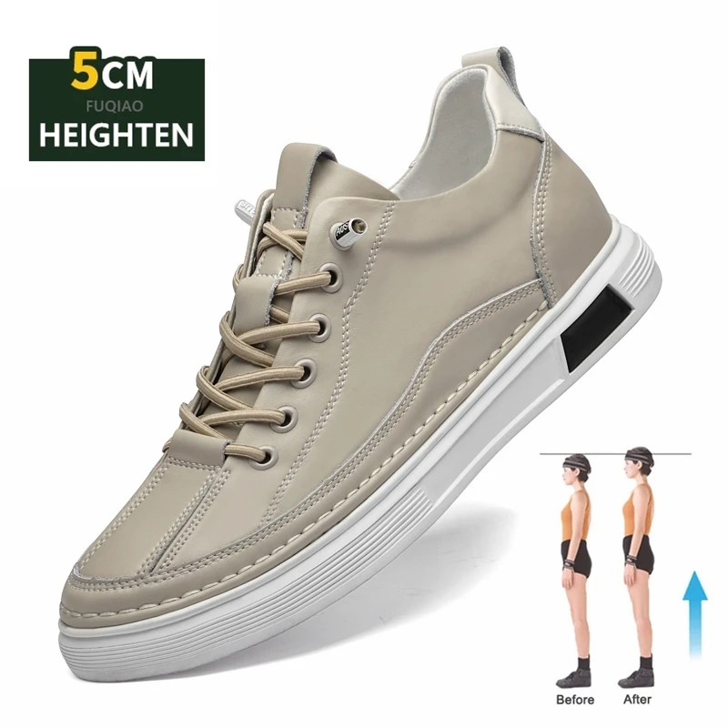 Cow Leather Men Casual Elevator Sneakers 5cm Height Increase Slip-on Fashion Sports Comfortable Slip-Resistant Walking Shoes
Cow Leather Men Casual Elevator Sneakers 5cm Height Increase Slip-on Fashion Sports Comfortable Slip-Resistant Walking Shoes
