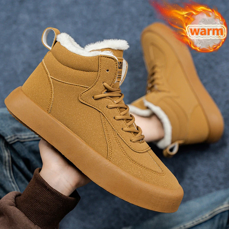 New Men Warm Winter Snow Boots Tactical Combat Boots Outdoor Work Cotton Boots High Top Warm Sneakers Men's Plush Hiking Shoes
New Men Warm Winter Snow Boots Tactical Combat Boots Outdoor Work Cotton Boots High Top Warm Sneakers Men's Plush Hiking Shoes