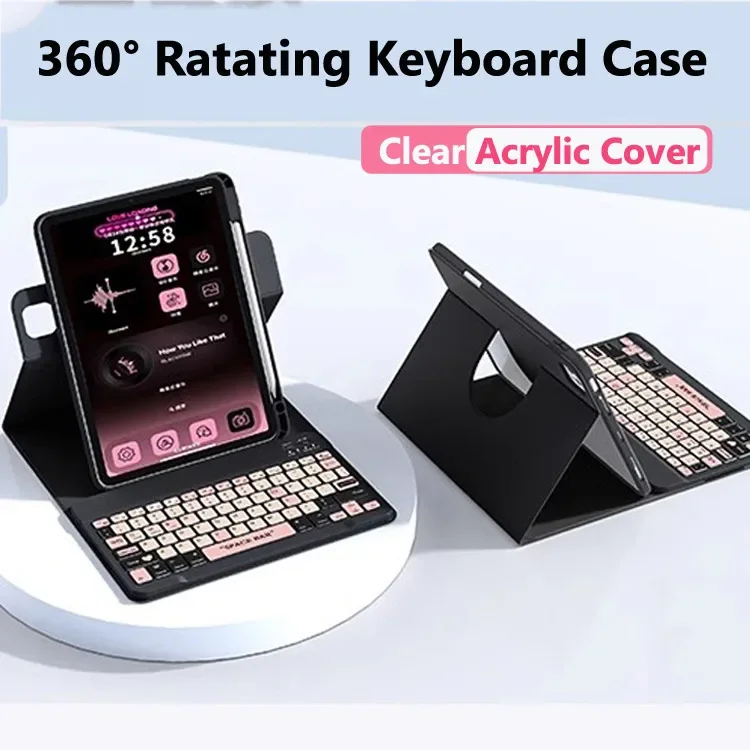 For Xiaomi Redmi Pad SE 11 Inch 2023 Anti-bending Clear Acrylic Keyboard Cover Rotating 360 Case with Pencil Holder
For Xiaomi Redmi Pad SE 11 Inch 2023 Anti-bending Clear Acrylic Keyboard Cover Rotating 360 Case with Pencil Holder